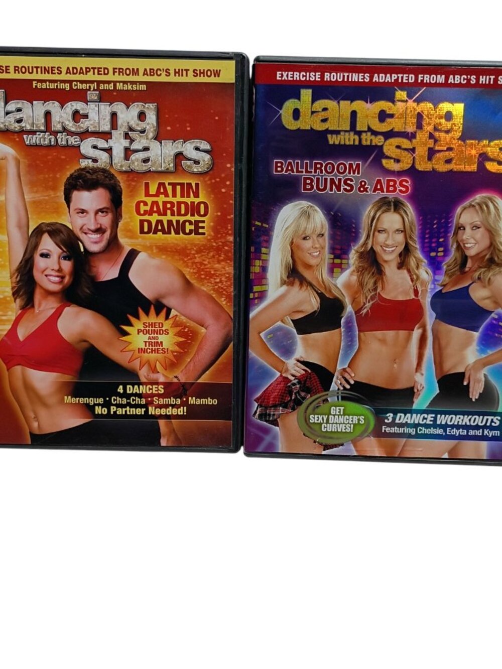 Dancing with the Stars fitness DVDs Latin Cardio Dance Ballroom Buns & Abs